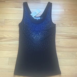 CALVIN KLEIN NWT BLACK TANK WITH BLING SUPER CUTE